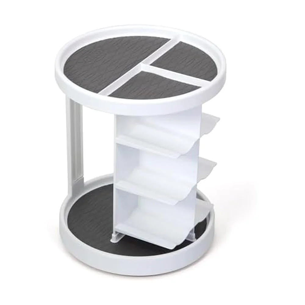 Copco 2-Tier Lazy Susan Turntable Organizer, White