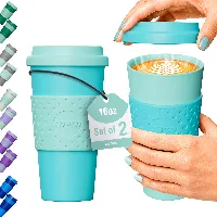 Acadia Travel Mug, 16 oz, set of 2, Aqua