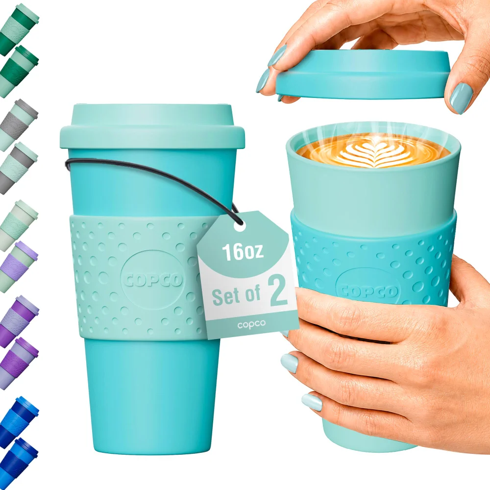 Copco Acadia Travel Mug, 16 oz, set of 2, Aqua