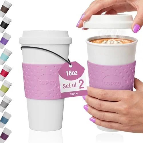 Copco Acadia Travel Mug, 16 oz, set of 2, Bubble Gum
