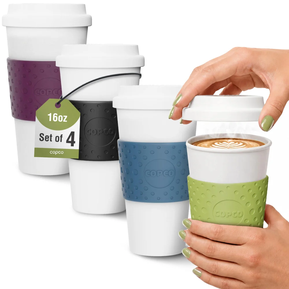 Copco Acadia Travel Mug, 16 oz, set of 4, Green