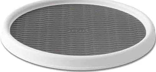 Copco Basics Non-Skid Pantry Cabinet Lazy Susan Turntable, 12 in, White