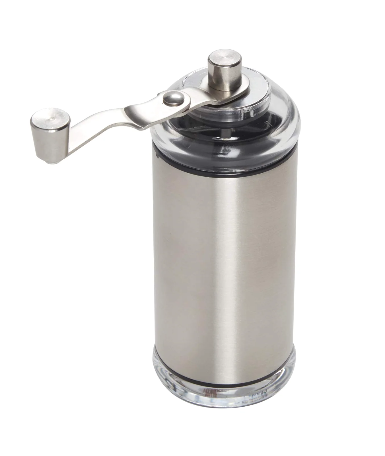 The steel body of a Copco manual coffee grinder