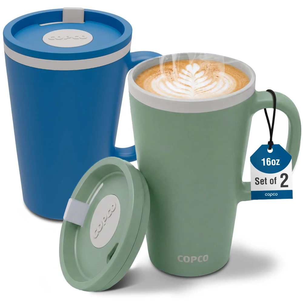 Copco Cone Desk Mug, 16 oz, set of 2, Blue