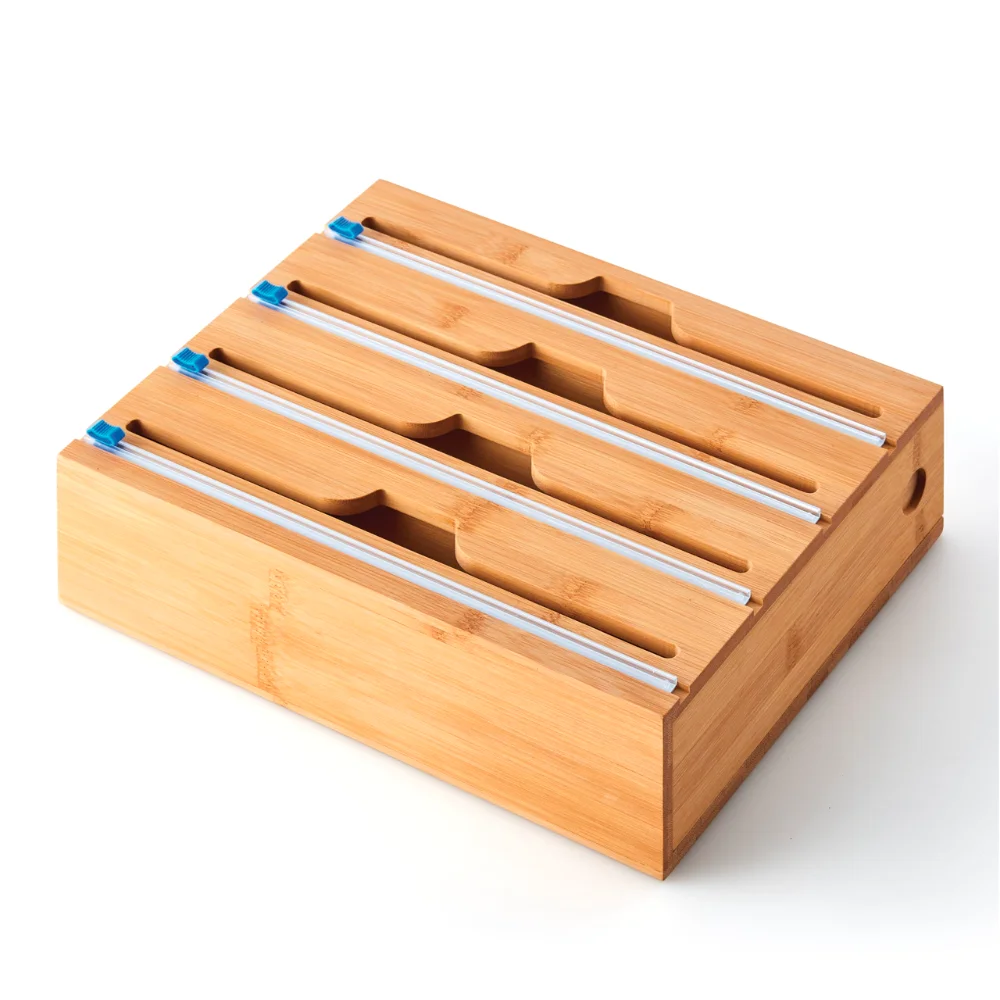 Copco Drawer Or Mounted 4 Compartment Organizer, 13.3 x 11 x 3 in, Bamboo