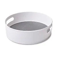 Non-Skid Lazy Susan Turntable Organizer, 12 in, Gray