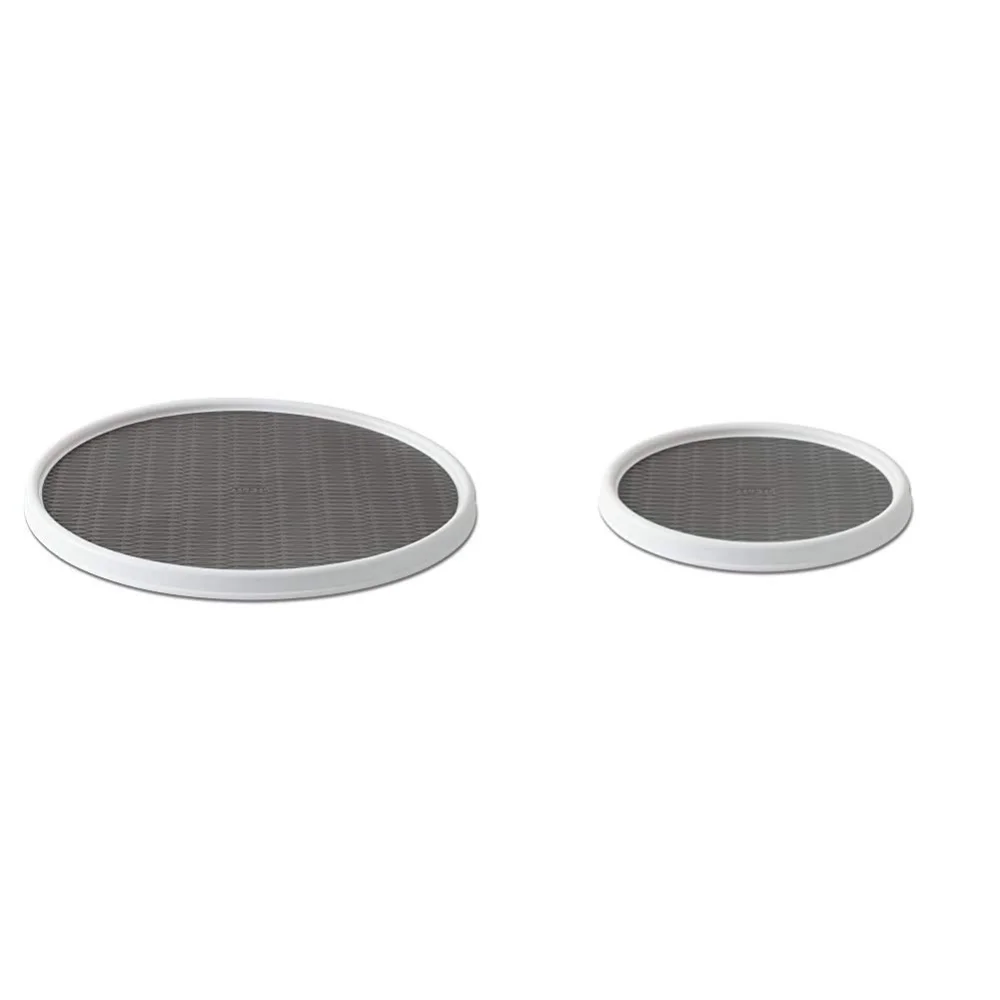 Copco Non-Skid Pantry Cabinet Lazy Susan Turntable, 18 in, White
